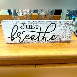 Wooden sign. Bedroom decor